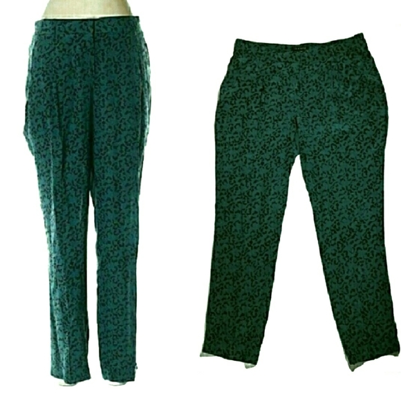 Theory Animal Print Silk Trousers Size 10 (A) - Picture 1 of 5
